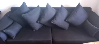 Coricraft black 4 seater couch upholstered in 2024 long lengh