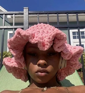 Ruffled hats and crotched items