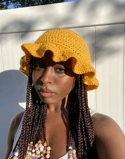 Ruffled hats and crotched items