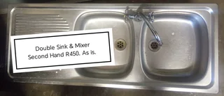 Double Sink & Mixer Second Hand. As is
