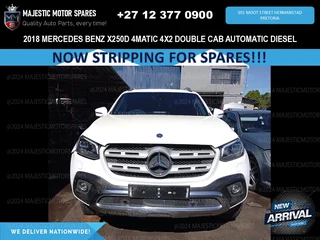 Stripping for Spares – 2018 Mercedes-Benz X250d 4Matic W470 4x2 Double Cab Auto Diesel