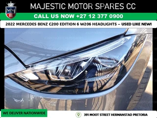 FOR SALE: 2022 Mercedes-Benz C200 Edition 6 W206 Headlights – Used