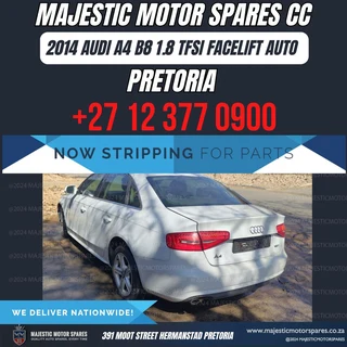 2014 Audi A4 B8 1.8 TFSI CJE White Facelift Automatic - Stripping for Spares!