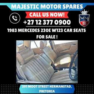 For Sale: 1983 Mercedes-Benz 230E W123 Car Seats – Classic Comfort!