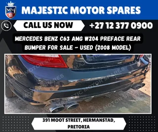 Mercedes-Benz C63 AMG W204 Rear Bumper for Sale (Used – OEM)