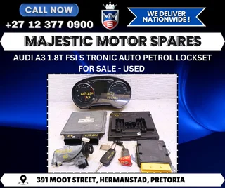 Used Complete Lockset for Audi A3 1.8T FSI S Tronic Automatic Petrol – For Sale