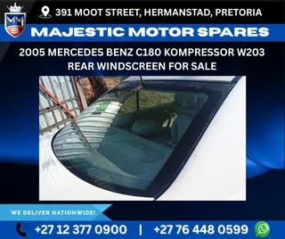 For Sale: Rear Windscreen – 2005 Mercedes-Benz C180 Kompressor W203 (Used)
