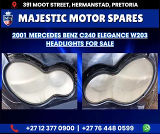 2001 Mercedes-Benz C240 Elegance W203 Headlights – Used for Sale