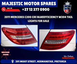 2011 Mercedes C200 CDI W204 Tail Lights For Sale