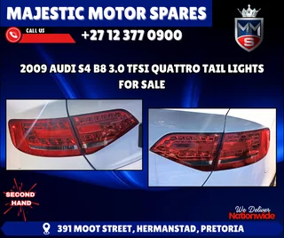 2009 Audi S4 B8 3.0 TFSI Quattro Tail Lights For Sale