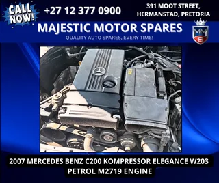 2007 Mercedes Benz C200 Kompressor W203 M2719 Engine For Sale