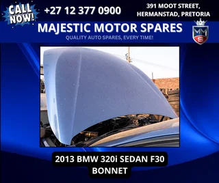 2013 BMW 320i F30 Sedan Bonnet For Sale