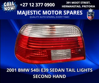 2001 BMW 540i E39 Sedan Tail Lights (Second Hand) for Sale