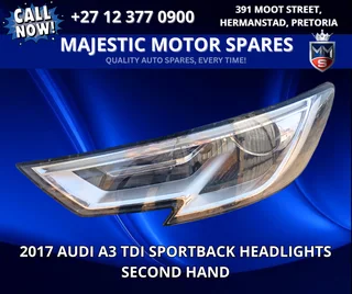 2017 Audi A3 TDI Sportback Headlights for Sale – Second hand