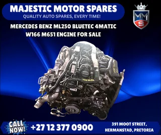 Mercedes Benz ML250 Bluetec 4MATIC W166 M651 Engine (Second Hand) for Sale
