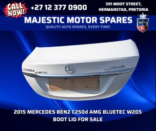 2015 Mercedes Benz C250d AMG Bluetec W205 Boot Lid For Sale – Second Hand