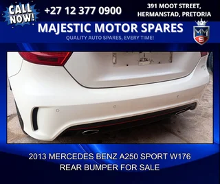 2013 Mercedes Benz A250 Sport W176 Rear Bumper For Sale