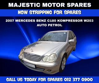 2007 Mercedes-Benz C180 Kompressor W203 Auto Petrol – Stripping for Spares