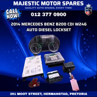 2014 Mercedes-Benz B200 CDI W246 Lockset – Used