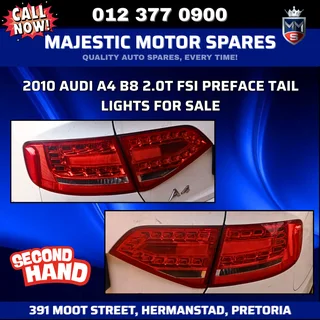 2010 Audi A4 B8 2.0T FSI Preface Tail Lights for Sale – Used