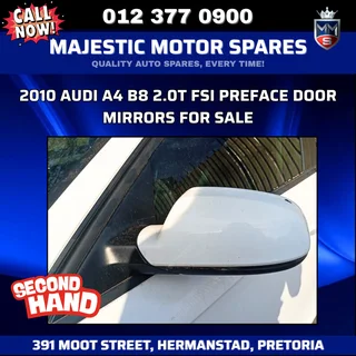 2010 Audi A4 B8 2.0T FSI Preface Door Mirrors for Sale – Used