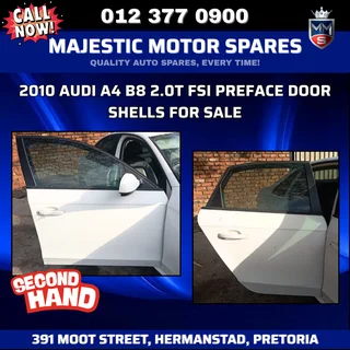 2010 Audi A4 B8 2.0T FSI Preface Door Shells for Sale