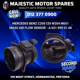 Mercedes-Benz C200 CDI W204 M651 mass air flow sensor for Sale – used