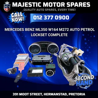 Mercedes-Benz ML350 W164 M272 auto petrol lockset complete – used
