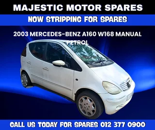 2003 Mercedes-Benz A160 W168 Manual Petrol – Stripping for spares