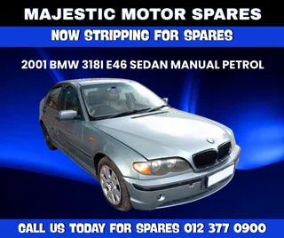 2001 BMW 318i E46 Sedan Manual Petrol – Stripping for Spares