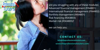 FIN4801 - Ad posted by Professional Tutors SA