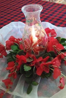 R35 each. Decorated lamp glass. For all functions. Despatch 082 969 3532