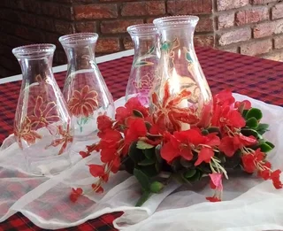 R35 each. Decorated lamp glass. For all functions. Despatch 082 969 3532