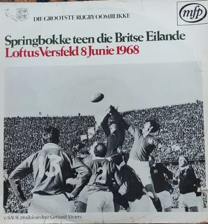 R90 each 9 &#64; Vintage  SPRINGBOKKE RUGBY REEKSE Langspeel Plate. vir Versamelaars Gerhard Viviers