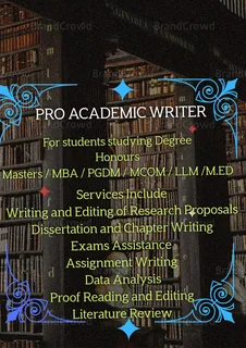 Expert and Affordable Writing  assistance for Research proposals / Assignments and Dissertations