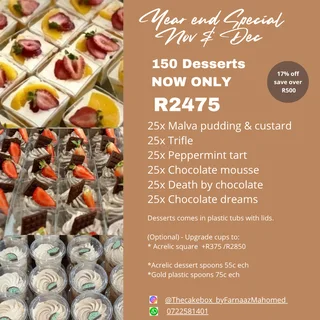 Year end dessert  &amp; desserts for all occasions