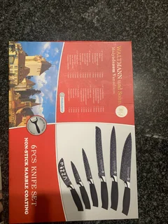 Waltmann und sohn 6pcs knife set non stick marble coated
