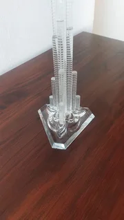 Burj Khalifa 3D Sculpture Model, Crystal Replica of Dubai Skyscraper 40cm high