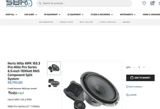 Hertz Mille MPK 165.3 Pro Mille Pro Series 6.5-inch 110Watt RMS Midrange speakers (Bargain!!!)