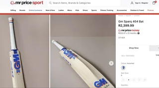 GM Sparq size 6 Cricket bat