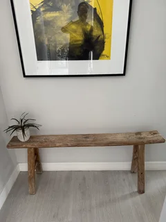 Rustic Chinese Elm Wood Bench