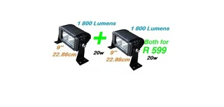 2 x 20w LED Bars Large Reflectors   valid till 5 Dec 2025