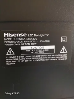 HISENSE 65 INCH WITH MI BOX S AND STAND AND REMOTES