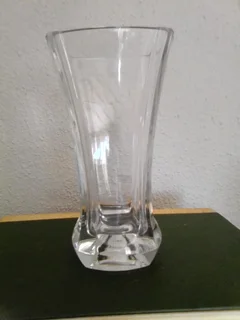 Heavy vintage french cristal glass vase
