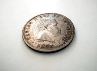 1898 Portugal Antique 500 Reis Silver coin