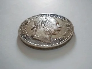 Antique 1879 Austria 1 Florin  silver coin