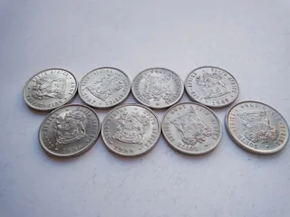 Old 5 cent coins, South Africa (great condition)
