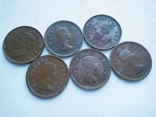 Collectables: 1/4 penny, 1/2 penny, 1 penny South Africa