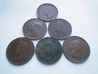 Collectables: 1/4 penny, 1/2 penny, 1 penny South Africa