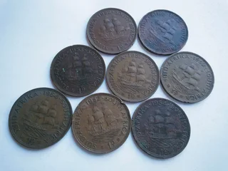 Collectables: 1/4 penny, 1/2 penny, 1 penny South Africa